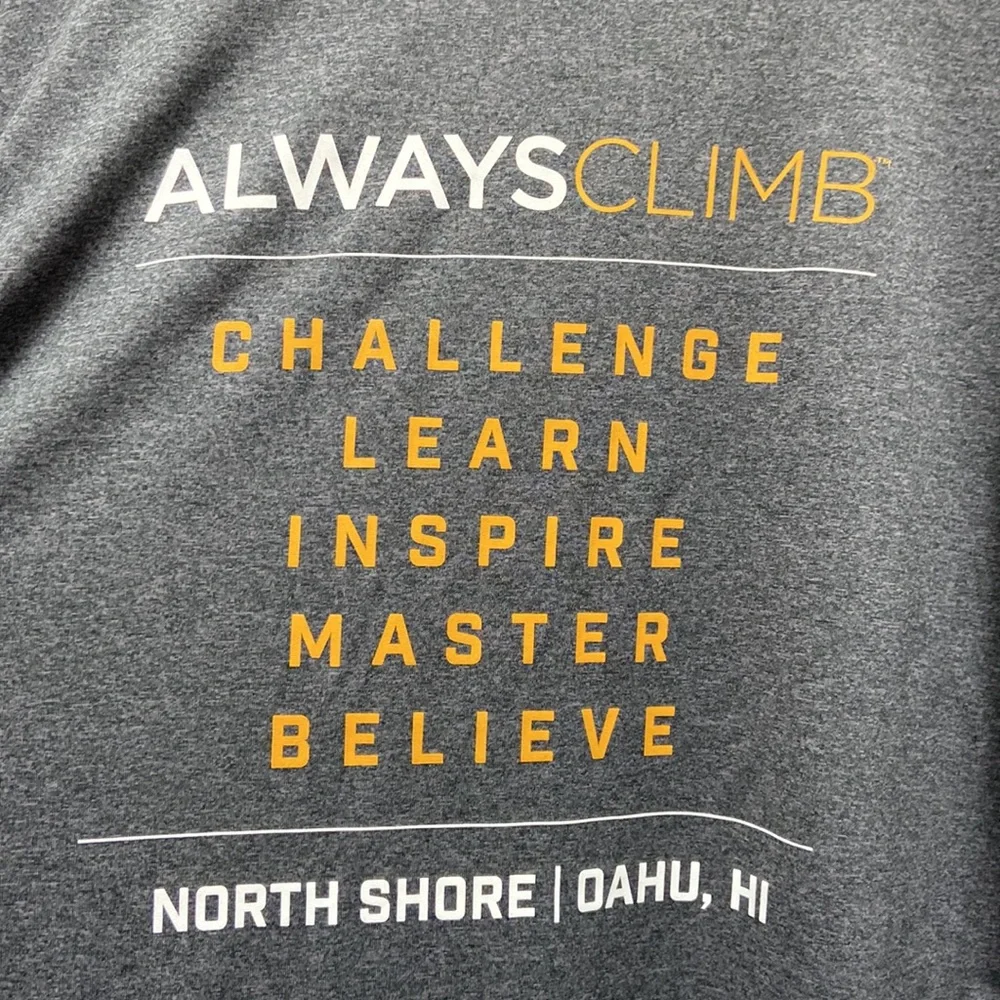 Sport-Tek Men’s grey long sleeve “Climbworks Keana Farms” Hawaii shirt. Size L - Picture 7 of 7